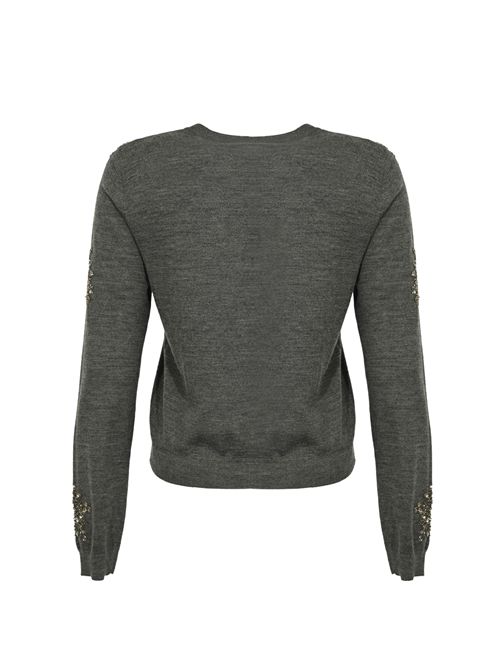 Cardigan Jolene in lana con ricamo gioiello Liviana Conti | F5WG92Y49-0